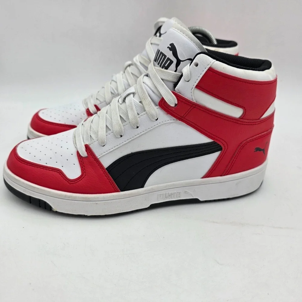 Puma Rebound LayUp High Top Red White Black 369573-14 US 9.5 Mens